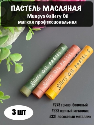 Набор пастель масляная Mungyo Gallery Oil мягкая професс., 3 шт