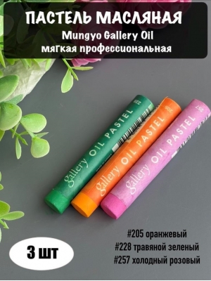 Набор пастель масляная Mungyo Gallery Oil мягкая професс., 3 шт
