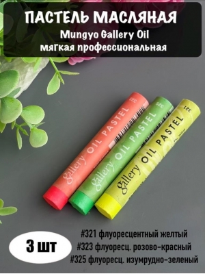 Набор пастель масляная Mungyo Gallery Oil мягкая професс., 3 шт