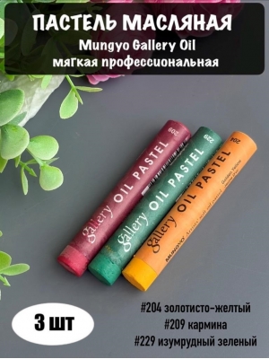 Набор пастель масляная Mungyo Gallery Oil мягкая професс., 3 шт