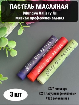 Набор пастель масляная Mungyo Gallery Oil мягкая професс., 3 шт