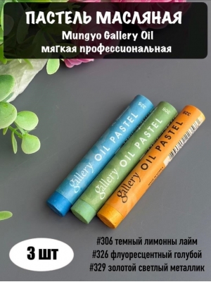 Набор пастель масляная Mungyo Gallery Oil мягкая професс., 3 шт