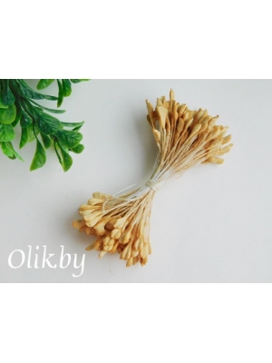 Тычинки для цветов матовые (примерно 110 шт) темно-бежевый