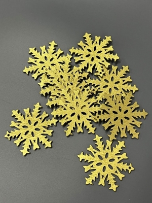 Уценка_Елочное украшение Снежинка 5 см (уп.9шт)