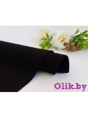 Фетр мягкий, 1мм, 20смх30 см, черный