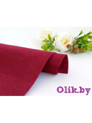 Фетр мягкий 1 мм 20х30см, бордовый