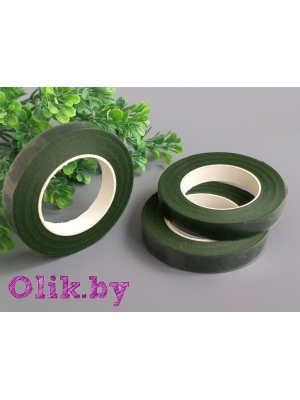 Тейп-лента, ширина 1.2см, длина 23м, зеленый темный, 1шт