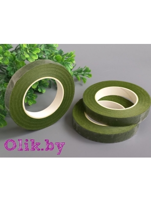 Тейп-лента, ширина 1,2см, длина 27м, травяной