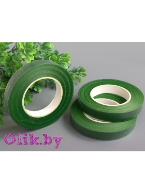 Тейп-лента, ширина 1.2см, длина 27м, зеленый, 1 шт