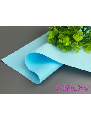 Фоамиран зефирный 1 мм, 50*50 см, голубой, 1 шт