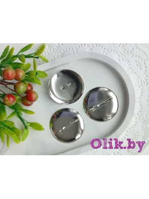 Заготовка для брошек с гнездом 3,5 см (10 шт)
