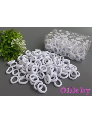 Набор резинок для волос 2 см (100 шт), белый