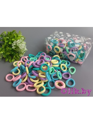 Набор резинок для волос 2 см (100 шт), ассорти №1