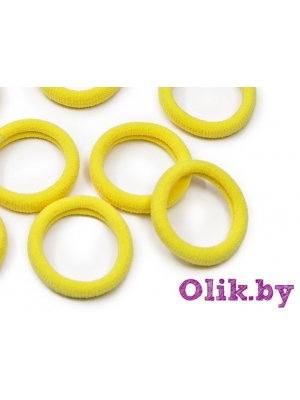 Резинки бесшовные для волос "Premium" 3 см (10 шт), желтый 