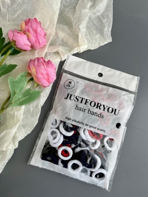 Резинки для волос 2 см (100 шт), ассорти №8