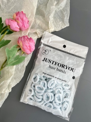 Резинки для волос 2 см (100 шт), белый №9