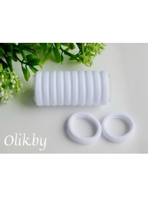 Резинки бесшовные для волос "Premium" 3 см (10 шт), белый №1