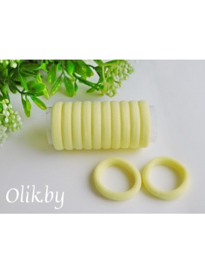 Резинки бесшовные для волос "Premium" 3 см (10 шт), желтый