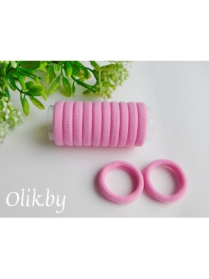 Резинки бесшовные для волос "Premium" 3 см (10 шт), розовый