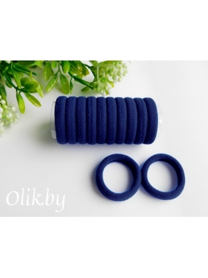 Резинки бесшовные для волос "Premium" 3 см (10 шт), темно-синий