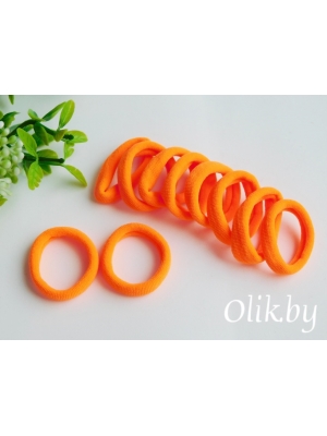 Резинки бесшовные для волос 3 см (10 шт), оранжевый