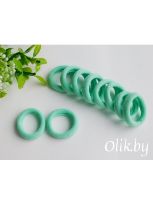 Резинки бесшовные для волос 3 см (10 шт), аквамариновый