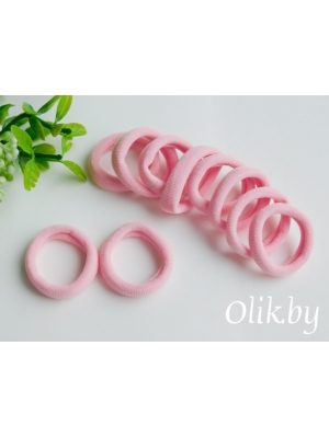 Резинки бесшовные для волос 3 см (10 шт), светло-розовый