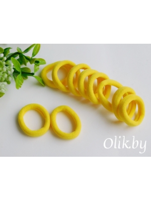 Резинки бесшовные для волос 3 см (10 шт), желтый