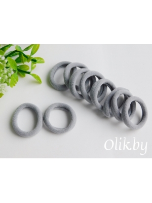 Резинки бесшовные для волос 3 см (10 шт), серый