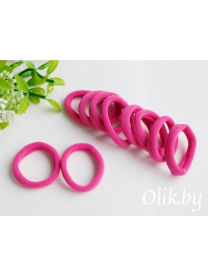 Резинки бесшовные для волос 3 см (10 шт), фуксия