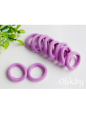 Резинки бесшовные для волос 3 см (10 шт), сиреневый