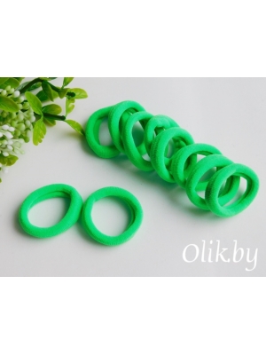 Резинки бесшовные для волос 3 см (10 шт), зеленый