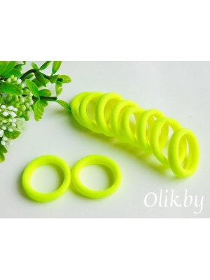 Резинки бесшовные для волос 3 см (10 шт), лимонный