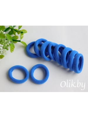 Резинки бесшовные для волос 3 см (10 шт), синий