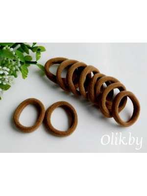 Резинки бесшовные для волос 3 см (10 шт), песочный