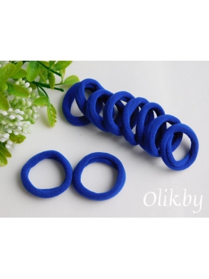 Резинки бесшовные для волос 3 см (10 шт), темно-синий