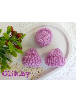 Фурнитура "Шапочка" 3,5*3,5 см, сиреневый