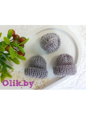 Фурнитура "Шапочка" 3,5*3,5 см, серый