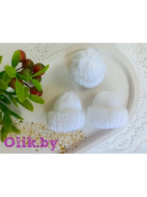 Фурнитура "Шапочка" 3,5*3,5 см, белый №24