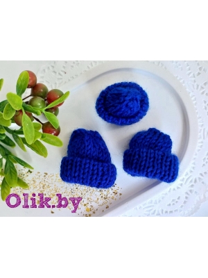 Фурнитура "Шапочка" 3,5*3,5 см, синий