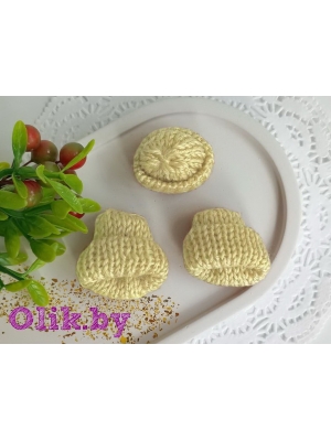 Фурнитура "Шапочка" 3,5*3,5 см, бежевый