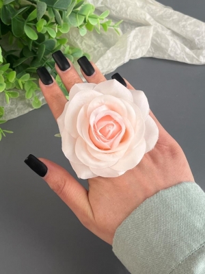 Головы бутоны роз, d-7 см, нежно-розовый, 5 шт