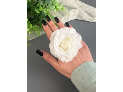 Головы бутоны роз, d-8 см, белый, 5 шт