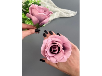 Головы бутоны роз, d-8 см, h-8 см, сиреневый, 5 шт