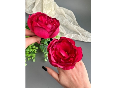 Головы пионов, d-9,5 см, темно-малиновый, 5 шт