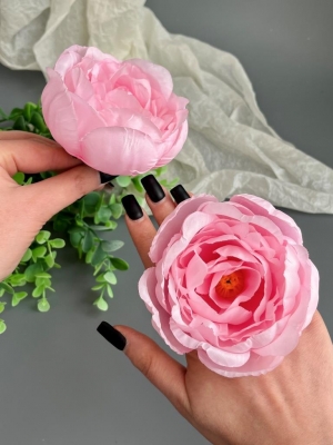 Головы пионов, d-9,5 см, розовый, 5 шт