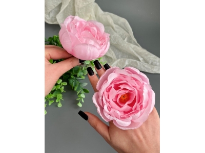 Головы пионов, d-9,5 см, розовый, 5 шт