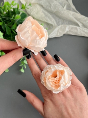 Головы пионов, d-5 см, персиковый, 5 шт