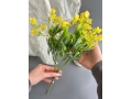 Ветка в букете зелени 5 веток, 34 см, желтый