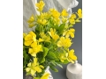 Ветка в букете зелени 5 веток, 34 см, желтый